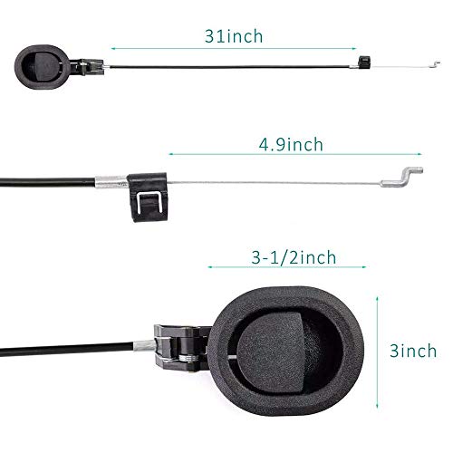 ttmagic Sofa Chair Recliner Release Pull Handle 3" by 3.5" Replacement Parts with Cable, Fits Ashley Lazy Boy and Most Recliner Brands Couch Sofa Chair Furniture, Exposed Cable Length 4.9" - Image 2