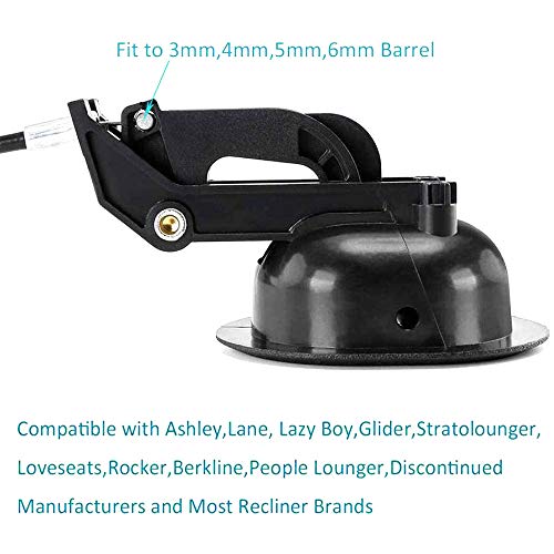 ttmagic Sofa Chair Recliner Release Pull Handle 3" by 3.5" Replacement Parts with Cable, Fits Ashley Lazy Boy and Most Recliner Brands Couch Sofa Chair Furniture, Exposed Cable Length 4.9" - Image 5