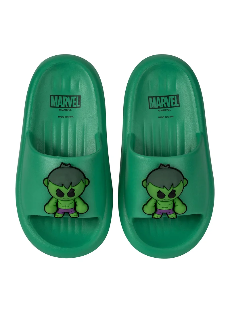 MARVEL Comic Kicks by Urban Marvel Avengers Hulk slides with 3D charm for Boys