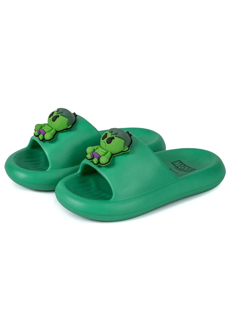 MARVEL Comic Kicks by Urban Marvel Avengers Hulk slides with 3D charm for Boys