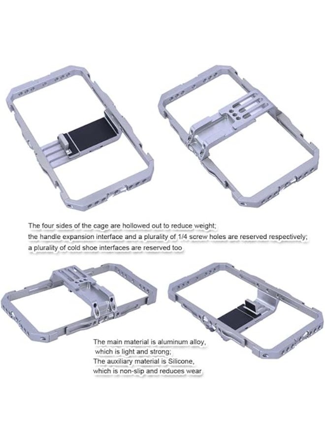 Dual Handheld Metal Stabilizer Bracket - Fully Enclosed Universal Photography Cage for Smart Mobile Phones - Supports Vertical and Horizontal Shooting - Image 4