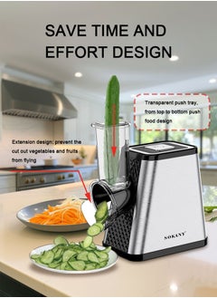 sokany Electric Cheese Grater, Electric Salad Maker ,800W Multi Grater, Fruit Cutter, Vegetable Slicer, Shredder,Food Processor with 5 Blades Set,SK-06029  - Image 3