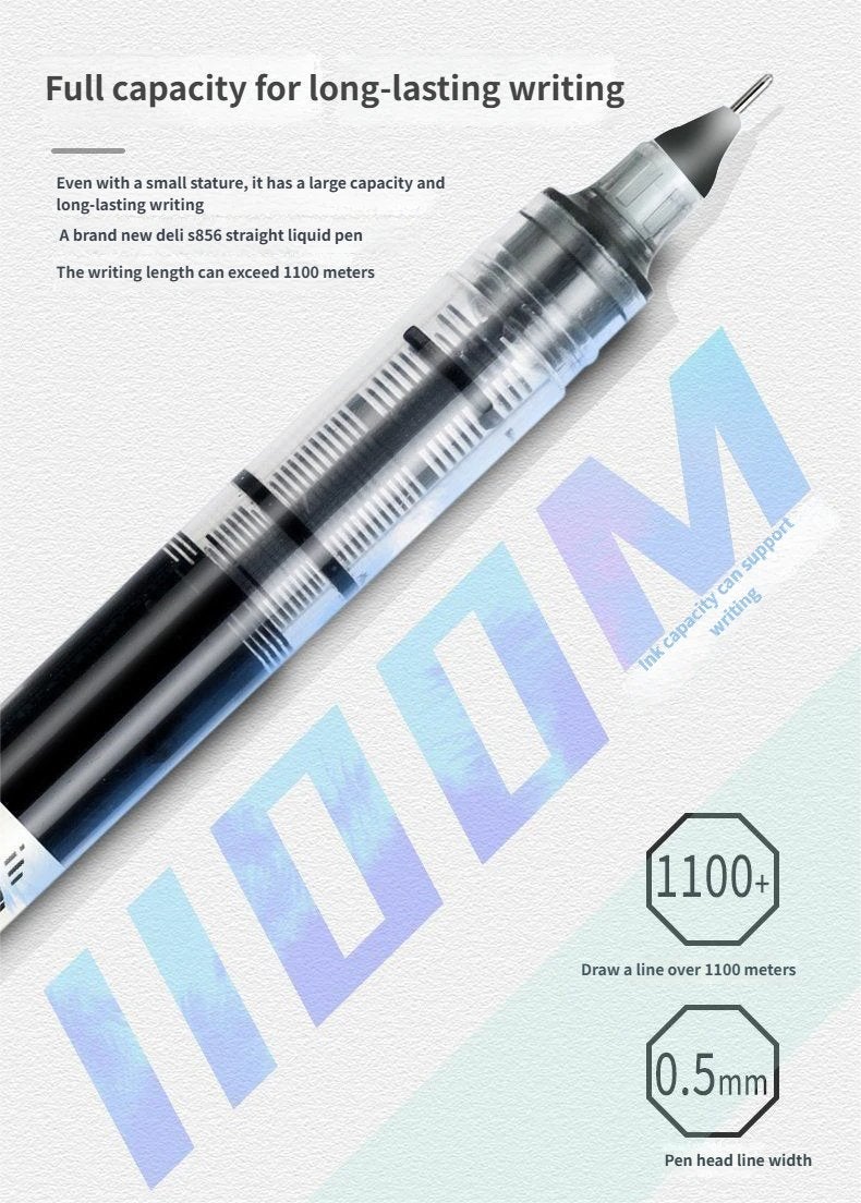 قلم رولر بال سائل مباشر جاف سريع بنهاية إبرة - كتابة سلسة للطلاب والاستخدام اليومي - Image 4