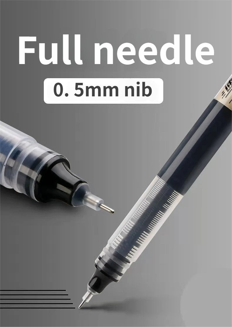 قلم رولر بال سائل مباشر جاف سريع بنهاية إبرة - كتابة سلسة للطلاب والاستخدام اليومي - Image 2