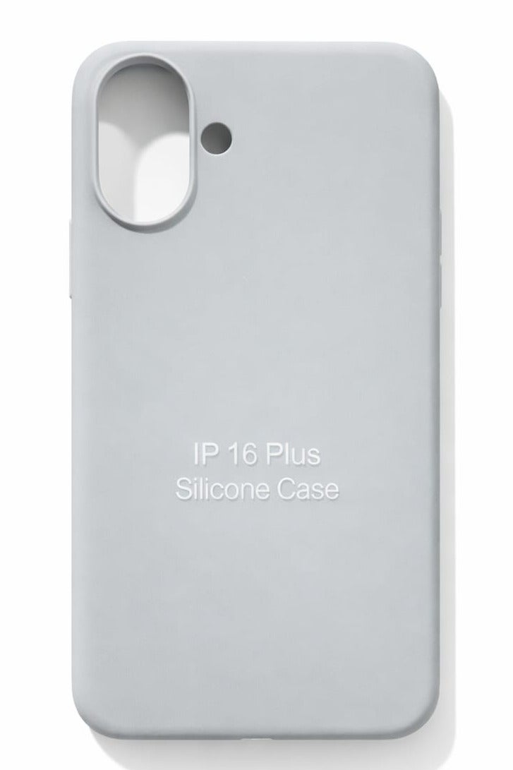 HarabiMed iPhone 16 Plus Silicone Case – Slim Shockproof Protective Back Cover, Soft & Lightweight, Grey - Image 1