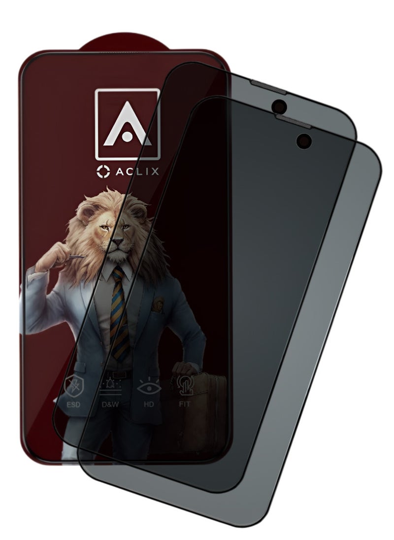 ACLIX 2 Pieces Antistatic ESD Dustproof Premium Quality High Definition Tempered Glass Screen Protector Designed For  iPhone 11 Pro - Image 1