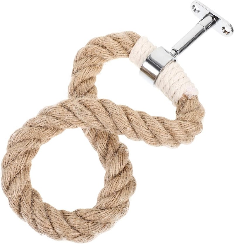 Rustic Hand Woven Towel Rack Compact Bathroom Wall Holder Home Decor Accessories - Image 1