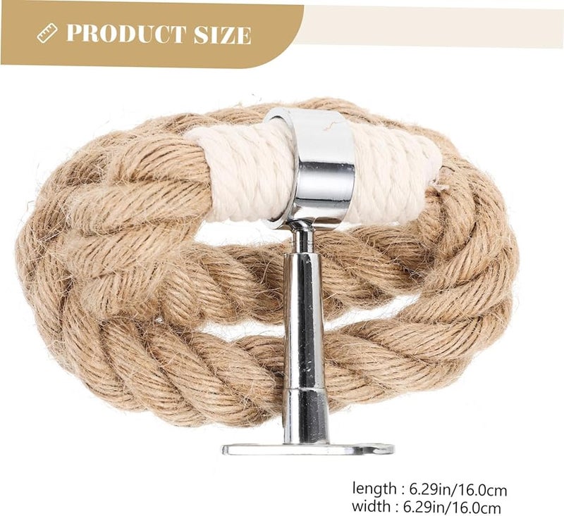 Rustic Hand Woven Towel Rack Compact Bathroom Wall Holder Home Decor Accessories - Image 3