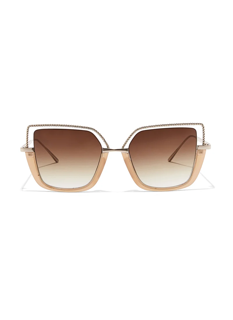30Sundays 30Sundays Bougie Women's Cat Eye Sunglasses, Beige/Brown