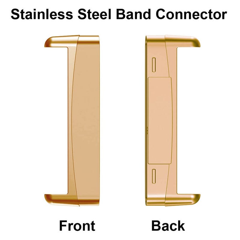 Sankel Compatible For Fitbit Versa 4/3/Sense 2/Sense Connector Stainless Steel Replaceable Connection Adapter For Fitbit Versa 4/3/Sense 2/Sense Band Connector Adapter (Rosegold-20Mm Pins) - Image 2