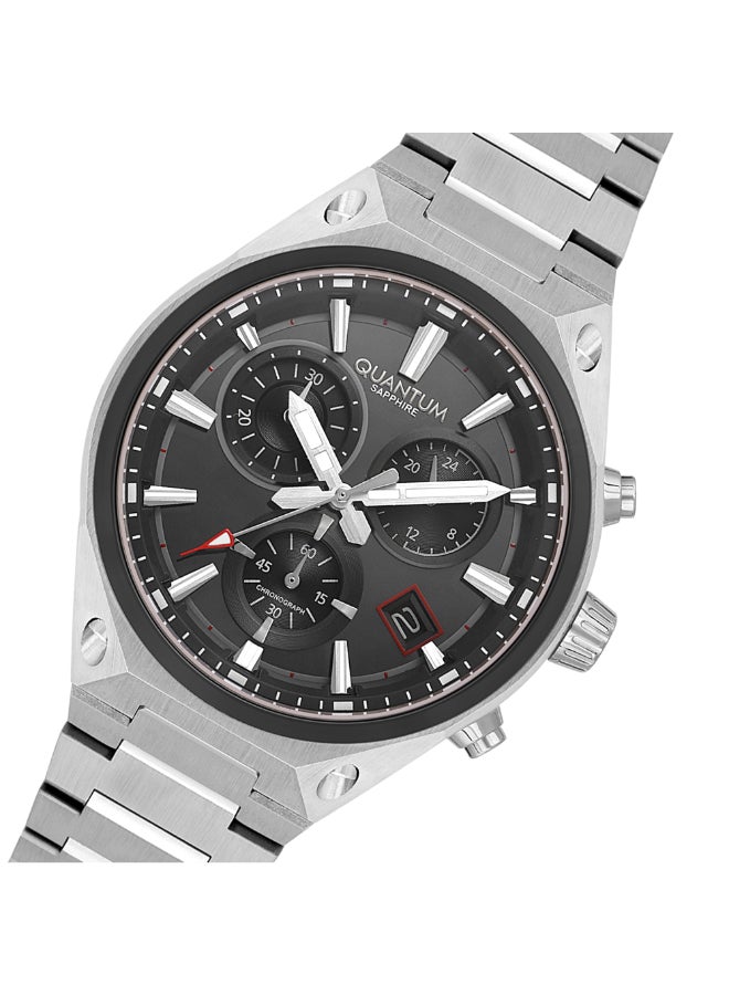 Quantum Men's Metal Chronograph Watch HNG1172.350 - 45 mm - Image 4
