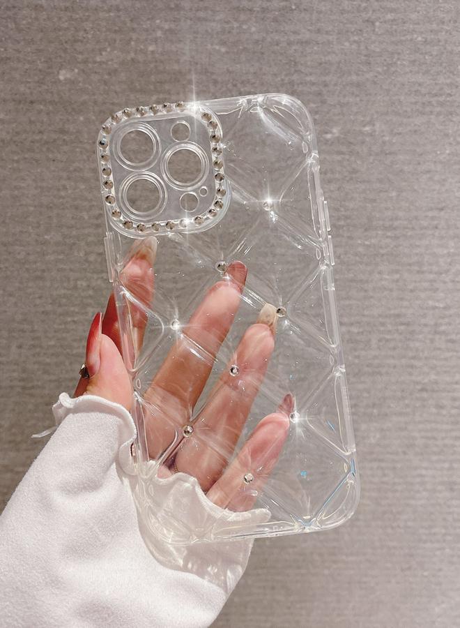 Take Two Transparent Diamond Grid Embellished iPhone Case - Image 2
