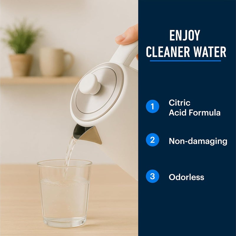 Essential Values Universal Descaler - Espresso Descaling Solution - Coffee Machine Cleaner - Critic Acid Tea Kettle, Urn, Water Distiller Cleaner - Image 5