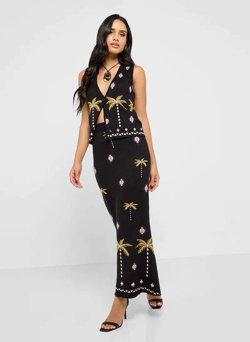 Never fully Dressed Printed Waist Coat