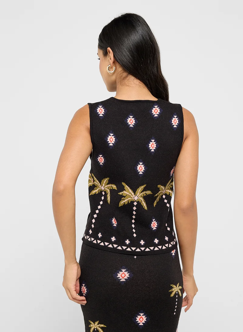 Never fully Dressed Printed Waist Coat
