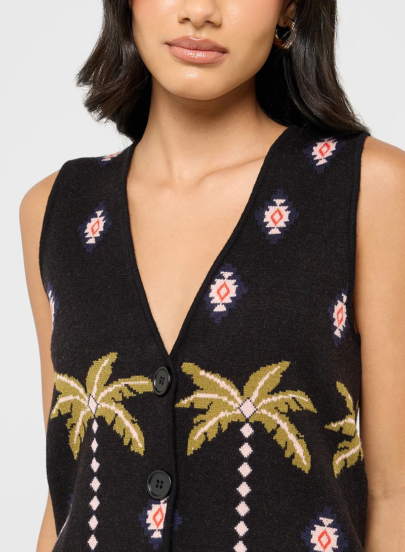 Never fully Dressed Printed Waist Coat