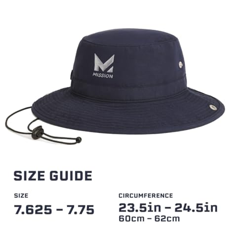 MISSION Cooling UPF Bucket Hat - Unisex Sun Hat for Hiking, Golfing & Fishing - Sweat & Water Activated Technology, Navy - Image 3