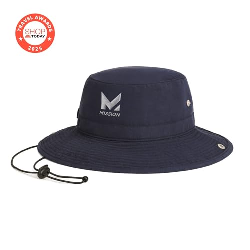MISSION Cooling UPF Bucket Hat - Unisex Sun Hat for Hiking, Golfing & Fishing - Sweat & Water Activated Technology, Navy - Image 2
