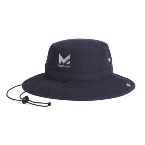 MISSION Cooling UPF Bucket Hat - Unisex Sun Hat for Hiking, Golfing & Fishing - Sweat & Water Activated Technology, Navy - Image 1