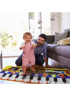 NIBEMINENT Baby Piano Pad Music Toy, with 42 Sounds, Kids Floor Keyboard Dance Animal Blanket Touch Play Mat, Early Education Toy Gift for Toddlers Boys Girls (Yellow)  - Image 3