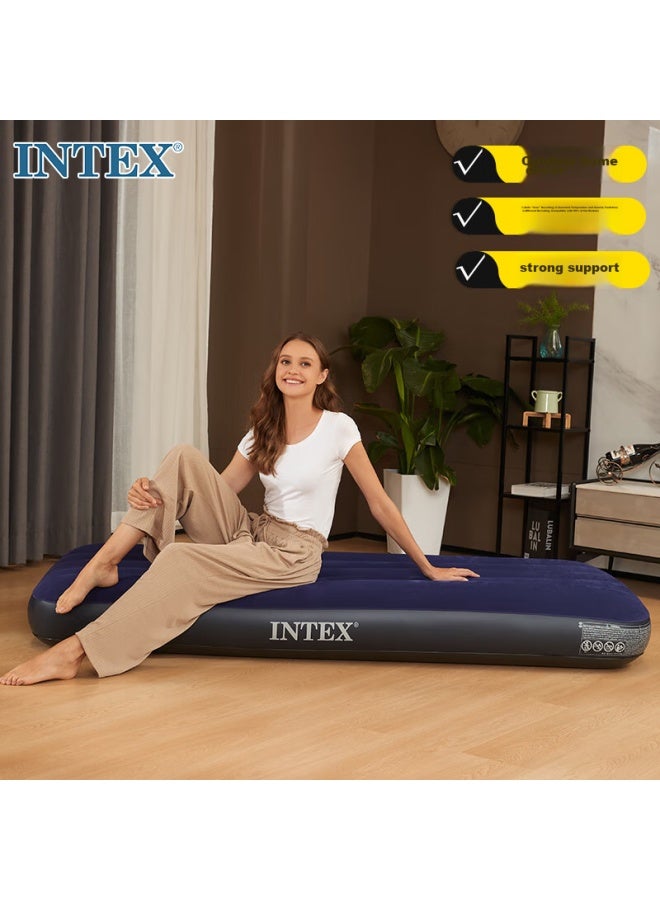 Intex 64756 Single Inflatable Bed, Car Bed, Portable Home Nap Bed, Thickened Outdoor Moisture-proof Mat, Tent Folding Bed N - Image 1
