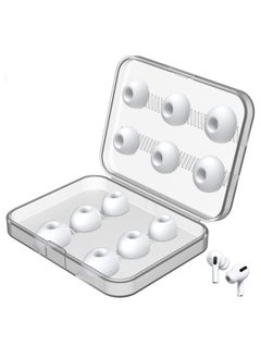 12 Pieces Replacement Ear Tips For Airpods Pro/Airpods Pro 2, 2nd Generation With Noise Reduction Hole, Silicon Ear Buds Tips With Portable Storage Box