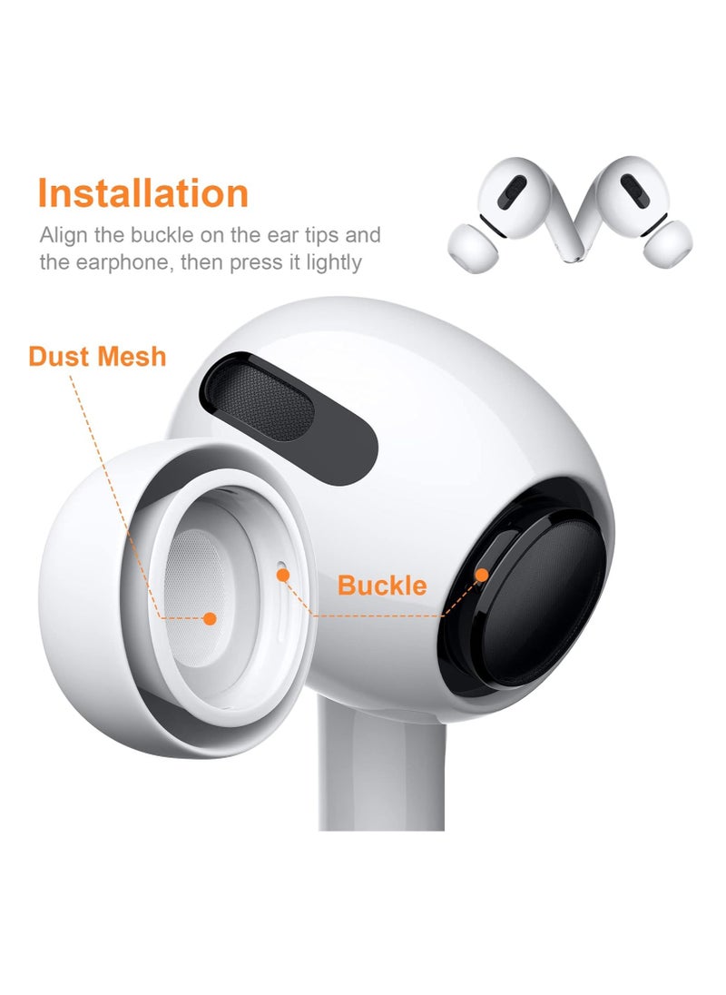 mriya - 12 Pieces Replacement Ear Tips For Airpods Pro/Airpods Pro 2, 2nd Generation With Noise Reduction Hole, Silicon Ear Buds Tips With Portable Storage Box - Image 1