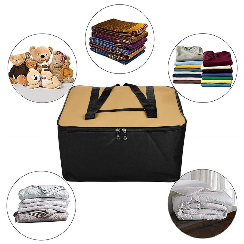 Kuber industries Storage Bag Clothes Storage Bag Underbed Storage Bag Zip Closure Storage Bag Wardrobe Organiser with Handle Large Pack of 2 Multi - Image 5