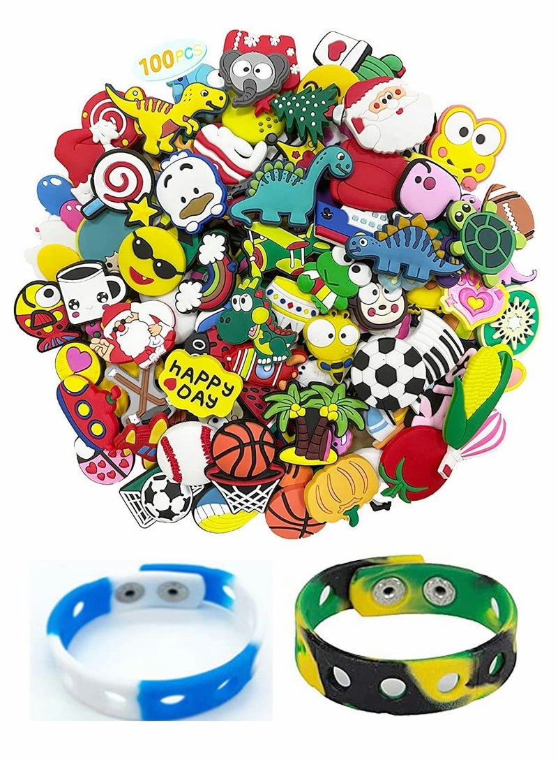 Colorful PVC Shoe Charms for Kids and Teens, Fun Shapes and Designs, Perfect Party Gift for Girls, 102 Pack - Image 1