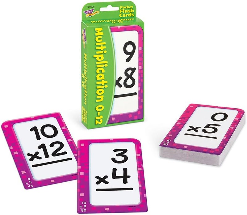 Trend Enterprises Multiplication Pocket Flash Cards - 56 Cards for Learning Math Skills - Image 3