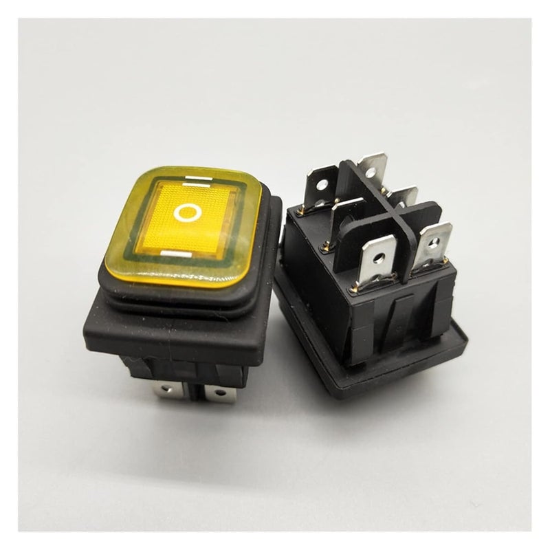 Waterproof Rocker Switch DPDT On Off On 20A 250VAC 6 Pin 220V Black - Image 1