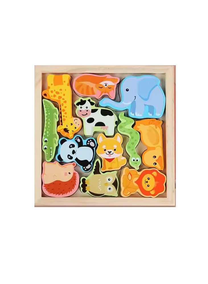 Animals Jigsaw Puzzles Preschool Puzzles for Preschoolers Age 3+, Hexagon Puzzles Pre-Kindergarten Toys - Image 4