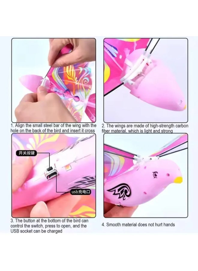 Space Electric Flying Bird Toy with Lights, Rechargeable Gliding Toy for Kids - Image 5