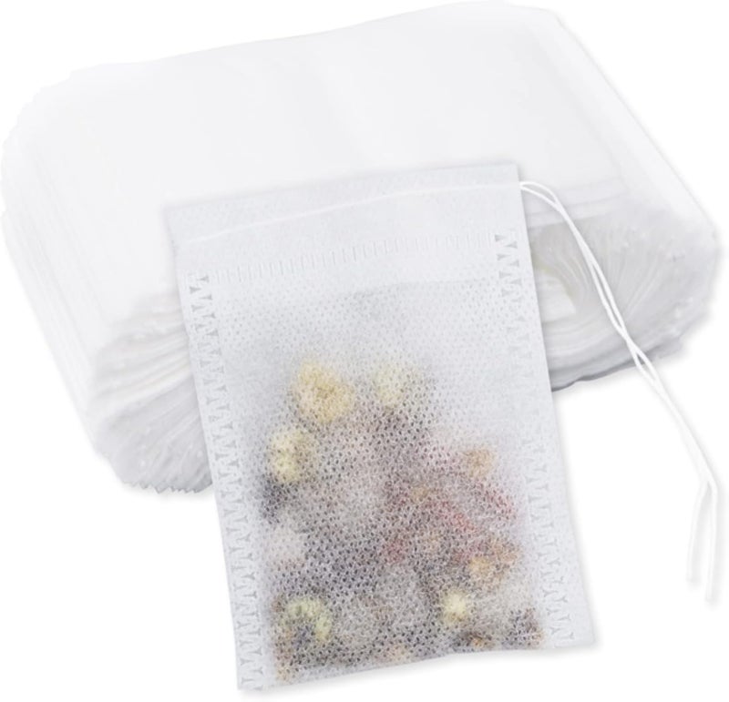 Pcs Empty Tea Bags 7x9cm Reusable Drawstring Bags, Small Muslin Bags Tea Filter Loose Tea Infuser for Tea Coffee Spice