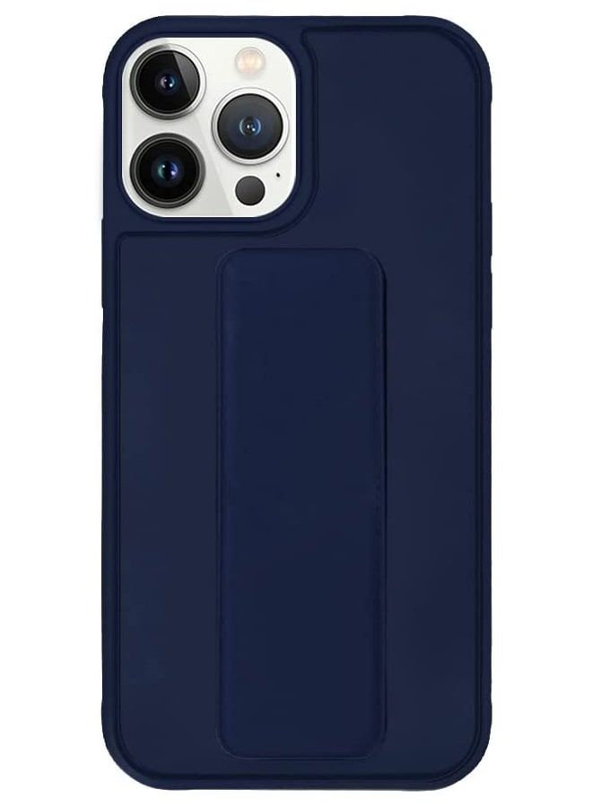 Zolo Finger Grip Holder and standing cover with Car Magnetic Multi-function Shockproof Protective Case Cover For iphone 12 Pro Dark Blue - Image 2
