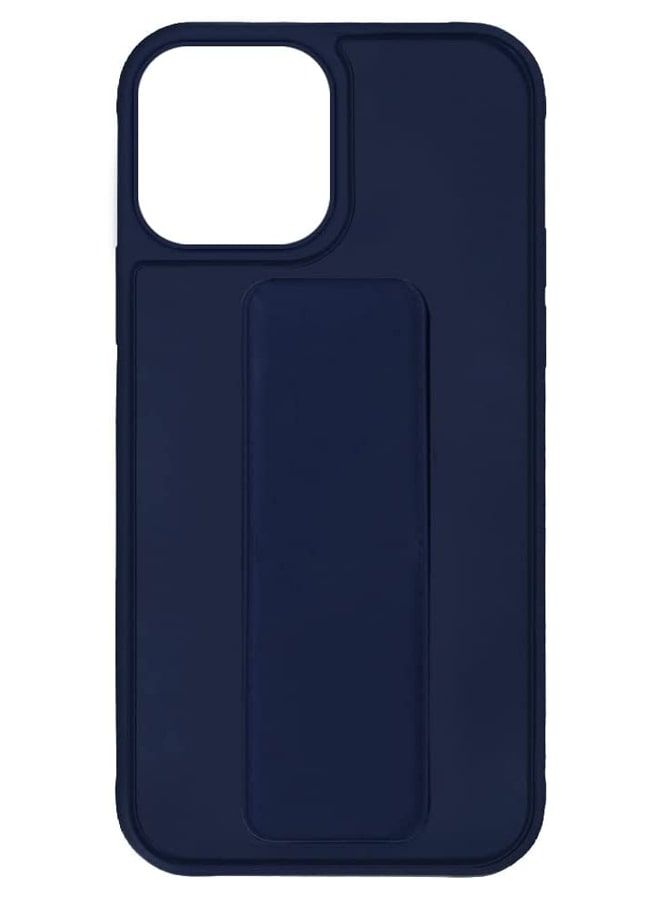 Zolo Finger Grip Holder and standing cover with Car Magnetic Multi-function Shockproof Protective Case Cover For iphone 12 Pro Dark Blue - Image 3