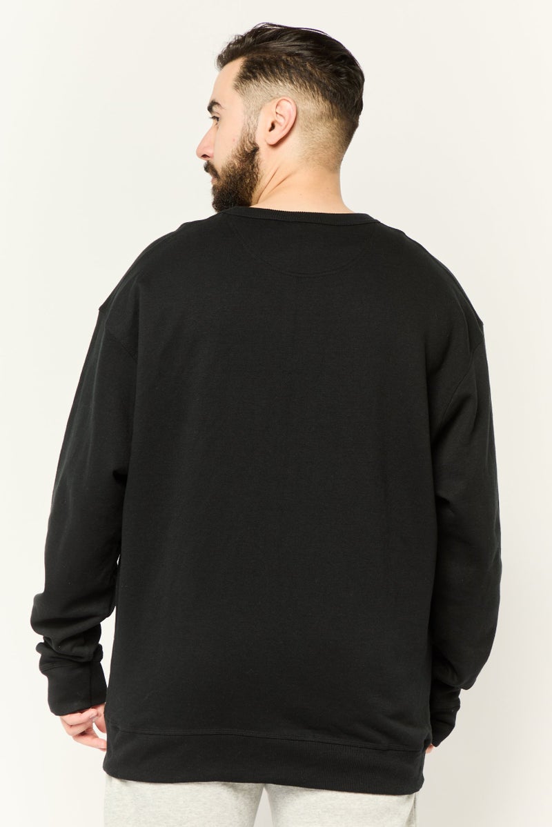Champion Men Sportswear Fit Long Sleeve Training Sweatshirt, Black  - Image 4