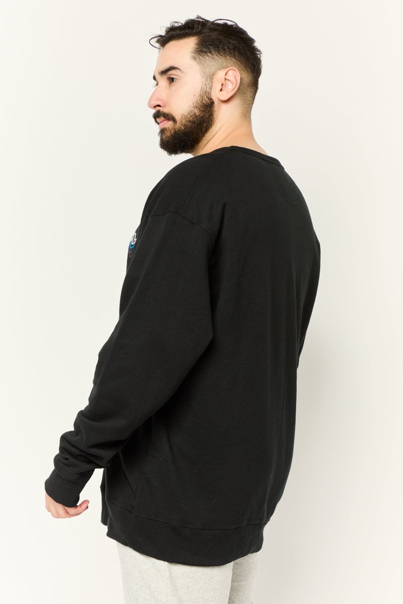 Champion Men Sportswear Fit Long Sleeve Training Sweatshirt, Black  - Image 3