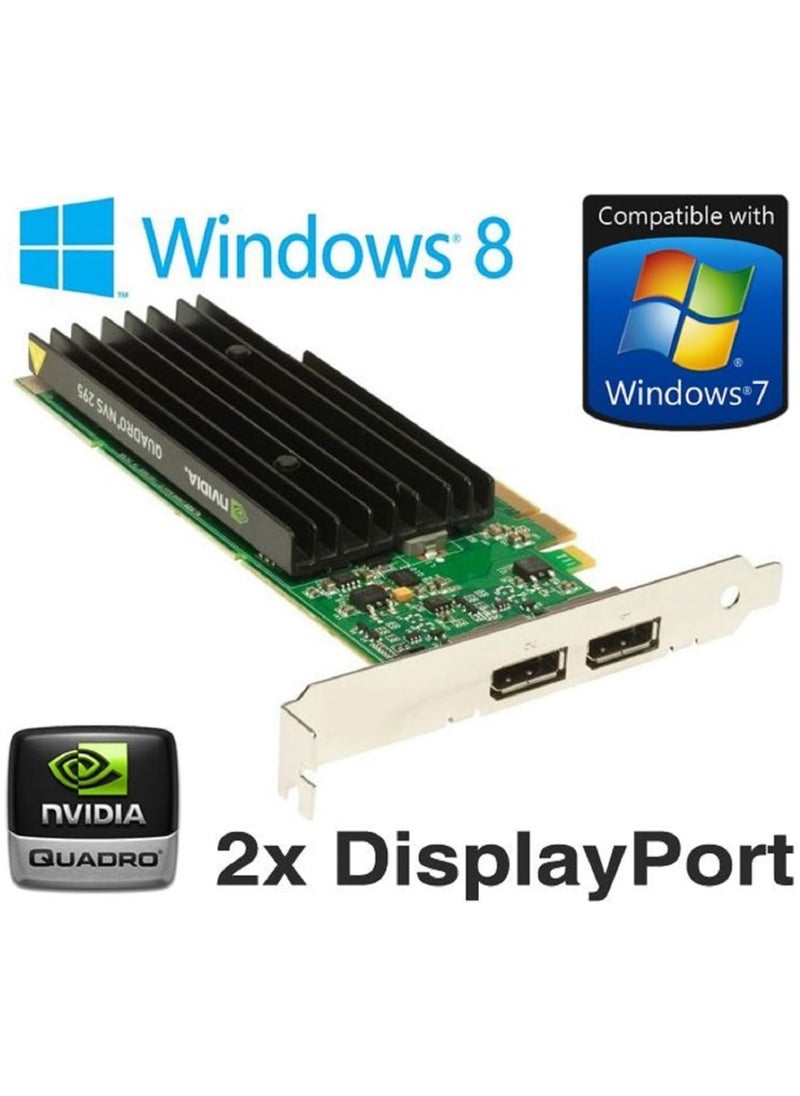 PNY Quadro - NVIDIA Quadro NVS 295 256MB DDR3 Graphics Card with 2DP Display Ports, Ideal for HP Tower PC's Z-Series" - Image 1