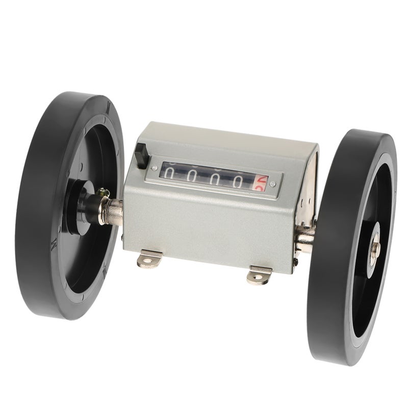Length Measuring Tool 5 Digits Anti-skip Rolling Wheel Counter - Accurate Easy-to-read Reset Key Practical Length Counter for Weaving Plastic Film Leather Mechanical Drives - Image 3