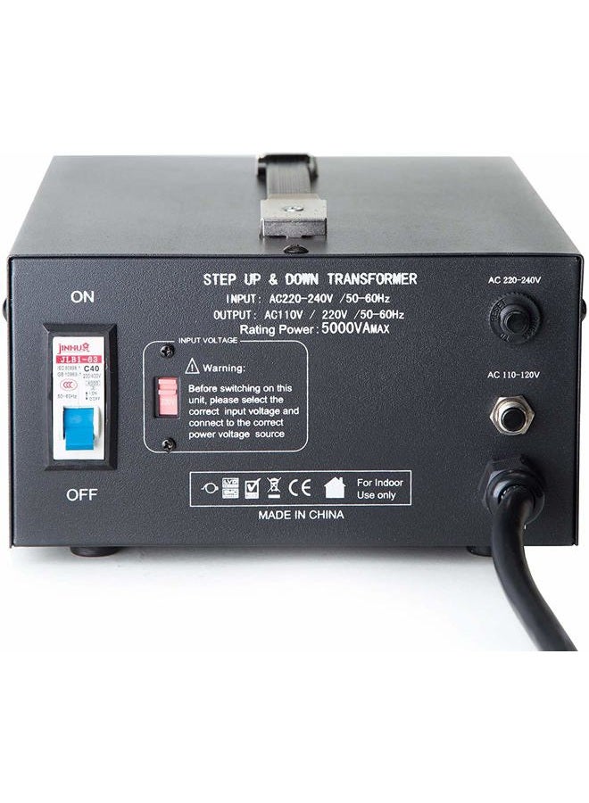 ELC Aode ELC T-5000 5000-Watt Voltage Converter Transformer - Step Up/Down - 110V/220V - Circuit Breaker Protection - Image 2