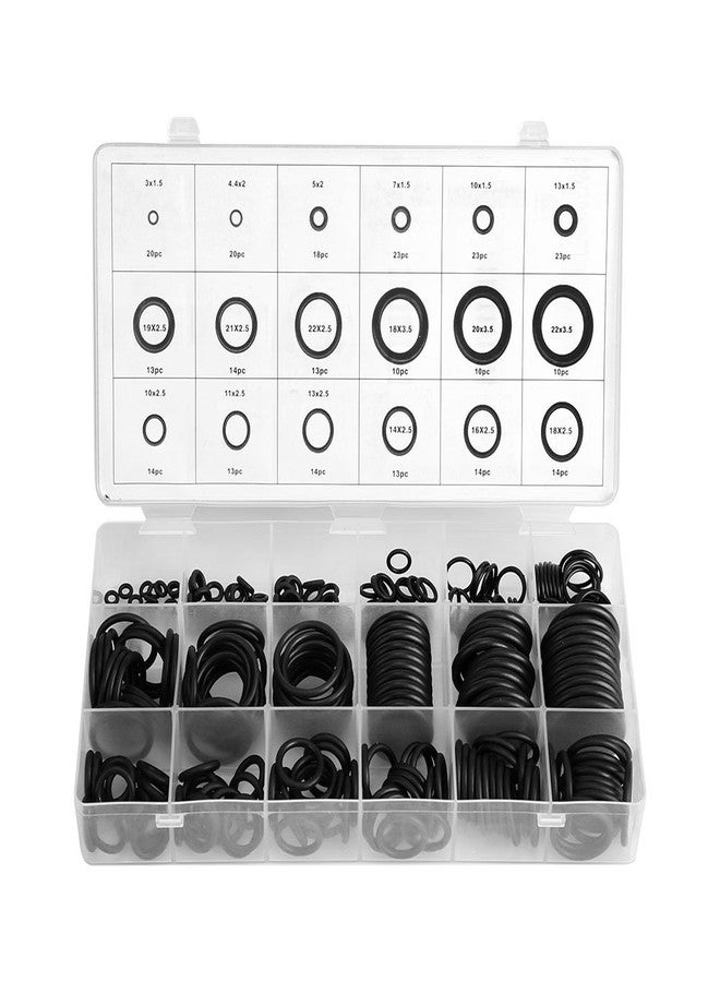 Simlug ORing,279Pcs/Kit 18 Sizes Rubber ORing Assortment Set Hydraulic Plumbing Gaskets Seal Kit - Image 1