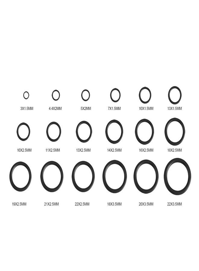 Simlug ORing,279Pcs/Kit 18 Sizes Rubber ORing Assortment Set Hydraulic Plumbing Gaskets Seal Kit - Image 4