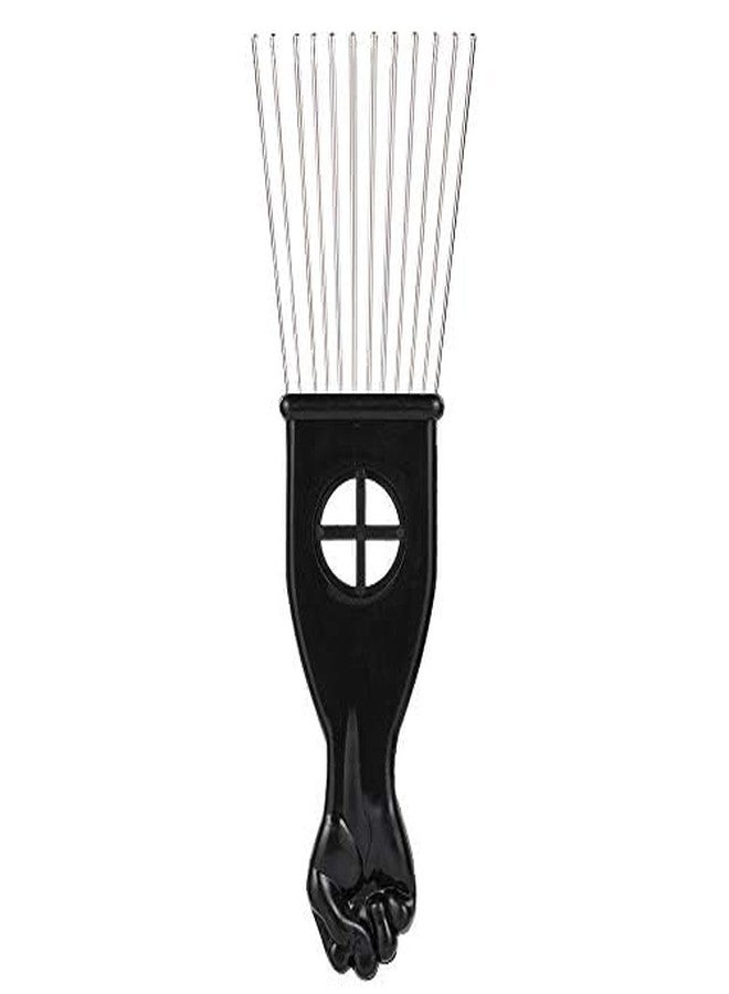 RADIONICS 3Pcs Metal Afro Comb African American Pick Comb Hair Brush Hairdressing Styling Tool Black Fist - Image 3