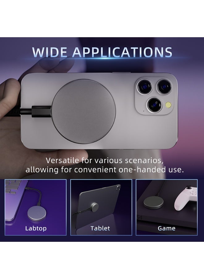 2TB مغناطيسية خارجية SSD محمولة SSD، USB-C خارجية محركات الأقراص الصلبة، Ultra-Slim خارجية SSD متوافقة مع iPhone 15/16 برو / برو ماكس، آي باد، أندرويد، اللوح، الكمبيوتر، أجهزة الكمبيوتر المحمولة - Image 2