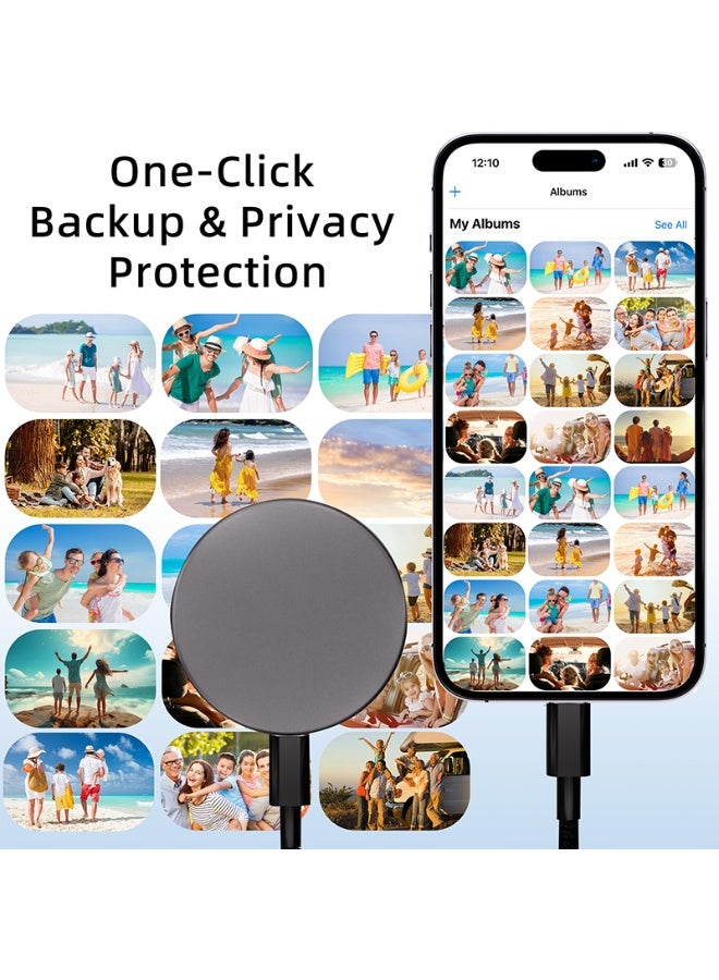 2TB مغناطيسية خارجية SSD محمولة SSD، USB-C خارجية محركات الأقراص الصلبة، Ultra-Slim خارجية SSD متوافقة مع iPhone 15/16 برو / برو ماكس، آي باد، أندرويد، اللوح، الكمبيوتر، أجهزة الكمبيوتر المحمولة - Image 5