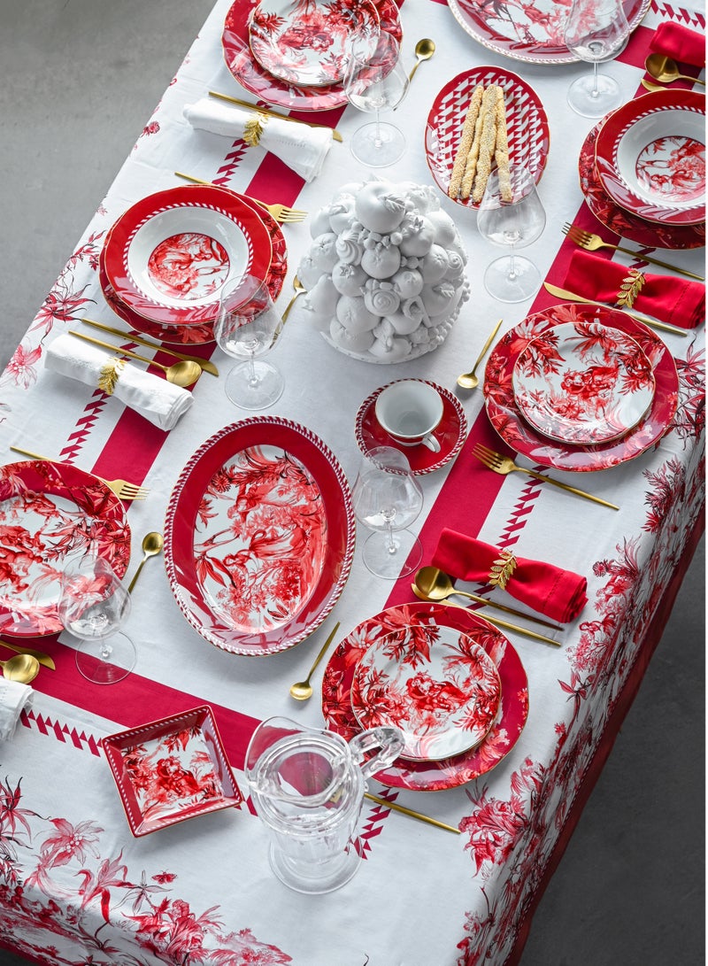 Baci Milano Le Rouge Midi Tray Rect PORCELAIN - Image 4