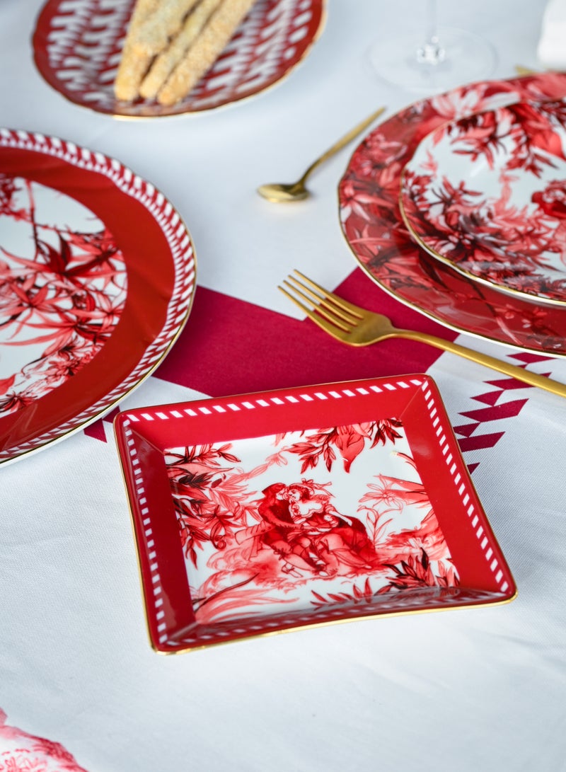 Baci Milano Le Rouge Midi Tray Rect PORCELAIN - Image 2