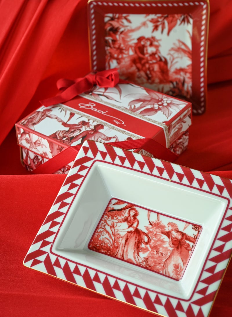 Baci Milano Le Rouge Midi Tray Rect PORCELAIN - Image 3