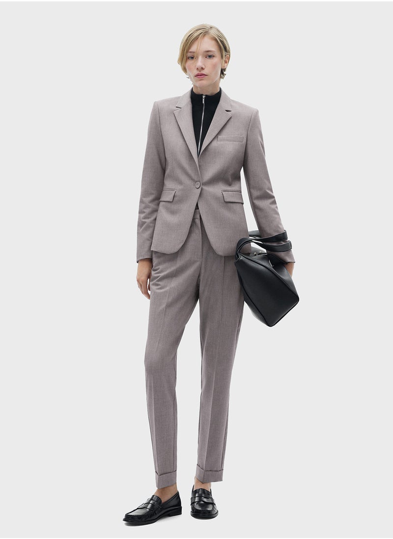 مانجو Straight-Fit Suit Jacket  - Image 4